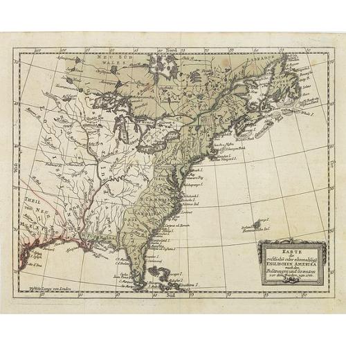 Old map image download for Karte des oestliehe oder ehemahlige ENGLISCHEN AMERIKA nach den Besitzungen und ..