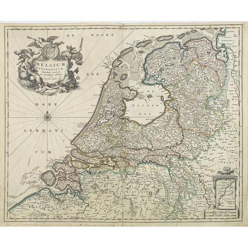 Old map image download for Belgium Foederatum emmendatè auctum et novissimè editum per Nicolaum Visscher.