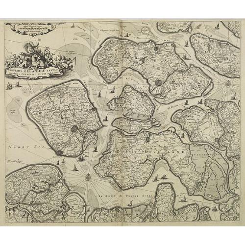 Old map image download for Comitatus Zelandiae tabula emendata a Frederico de Wit amstelodami.