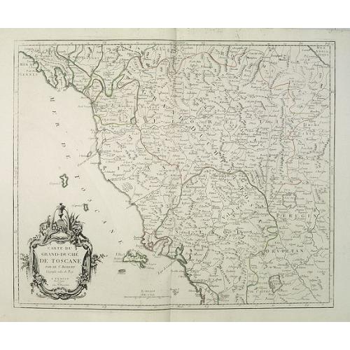 Old map image download for Carte du Grand-Duché de Toscane par le Sr. Robert. . .