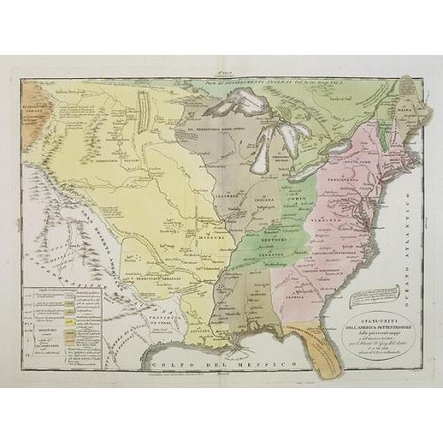 Old map image download for Stati-Uniti Dell'America settentrionale . . .