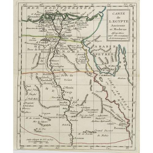 Old map image download for Carte de l'Egypte . . .