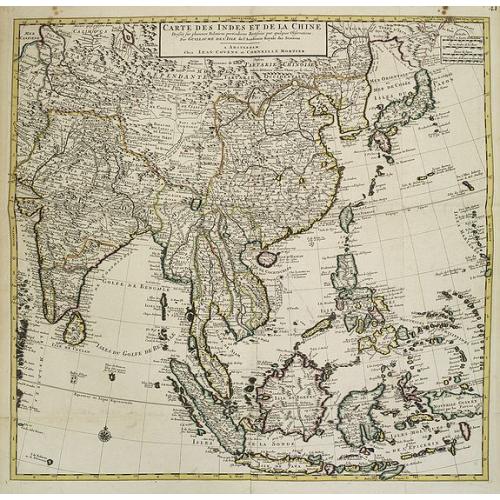 Old map image download for Carte des Indes et de la Chine Dressée . . .