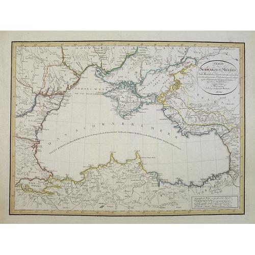 Old map image download for Charte des Schwarzen-Meeres. Nach Murdochischer Projection entworfen und nach den neuesten astronomischen Ortsbestimmungen berichtigt auf der Sternwarte Seeberg bey Gotha. Gezeichnet von Ferd. Götze.