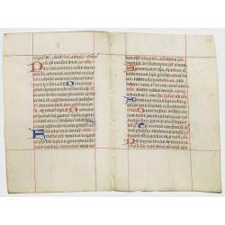 A double leaf from a breviary.