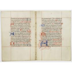 A double leaf from a breviary.