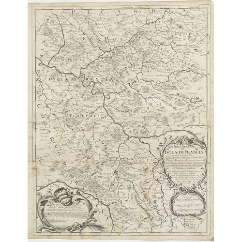 Old map image download for Governo Generale dell' Isola di Francia . . .