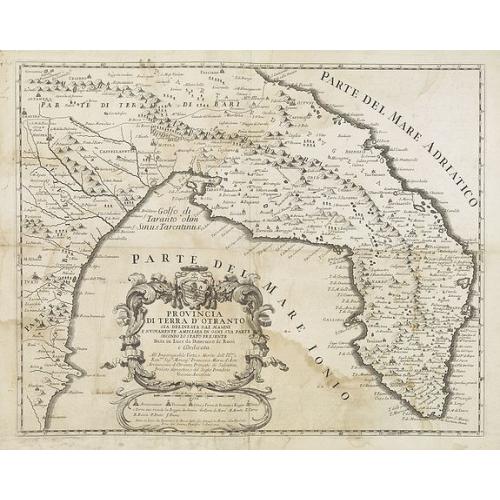 Old map image download for Provincia Di Terra d'Otranto . . .