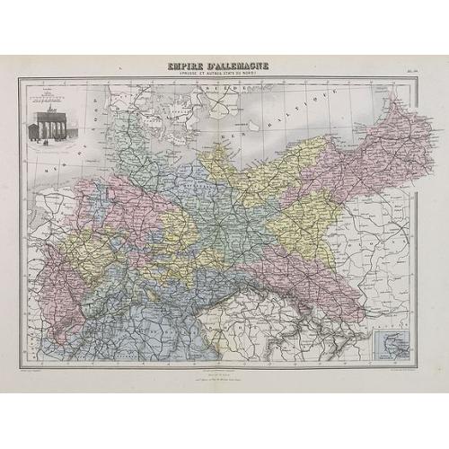 Old map image download for Empire d'Allemagne (Prusse et autres Etats du Nord).