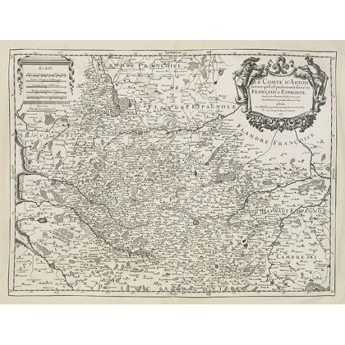 Old map image download for Le Comte d'Artois suivant qui est presentement divise en Francois et Espagnol . . .