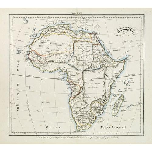 Old map image download for Afrique. Physique et division. Etudes 33 et 35.