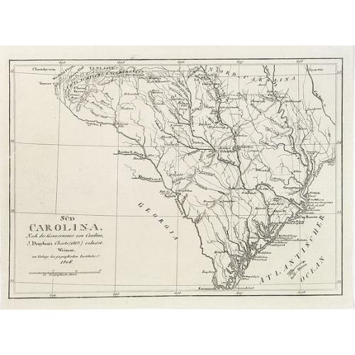 Old map image download for Süd Carolina. Nach des Gouverneurs von Carolina J. Dalton Charte (1803) reducirt. . .