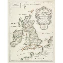 Carte des Isles Britanniques ou sont les Royaumes d'Angleterre, et d'Ecosse. . .