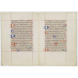 A double leaf from a breviary.