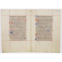 A double leaf from a breviary.