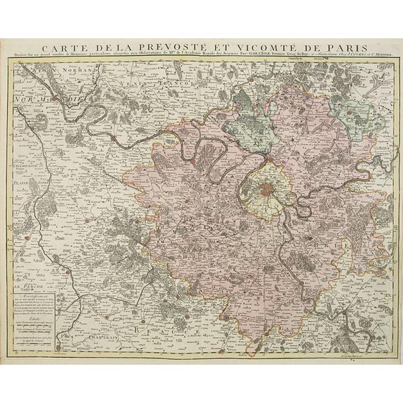 Carte de la prevosté et vicomté de Paris.