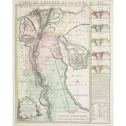 Carte de l'Egypte et le cours du Nil.