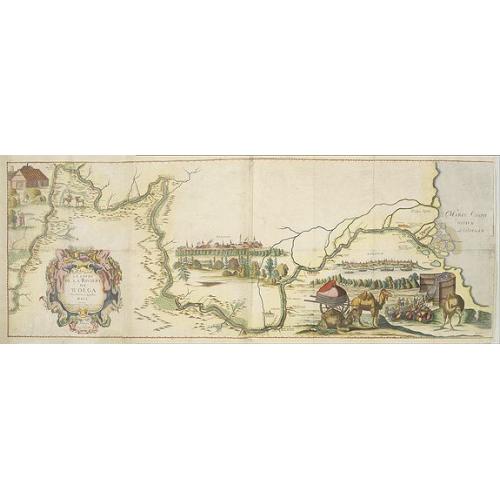 Old map image download for Le Cours de la Riviere de Wolga Anciennement appellee RHA Dedie A Monsieur Vion . . . 1659.