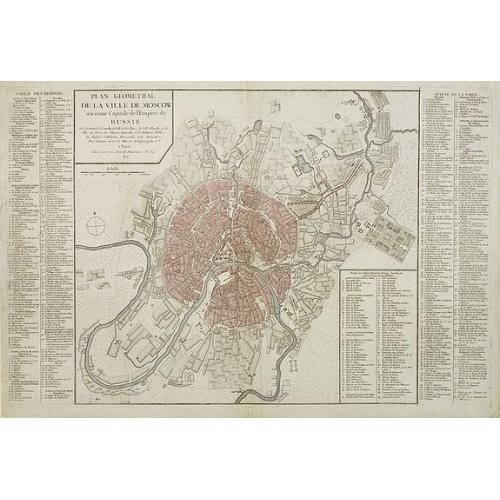 Old map image download for Plan géométral de la ville de Moscow ancienne capitale de l'empire de Russie. . .