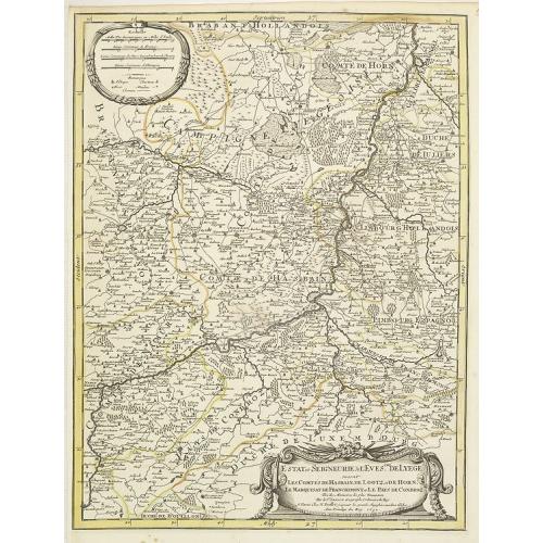 Old map image download for Estat et seigneurie de l'evesche de Lyege. . .