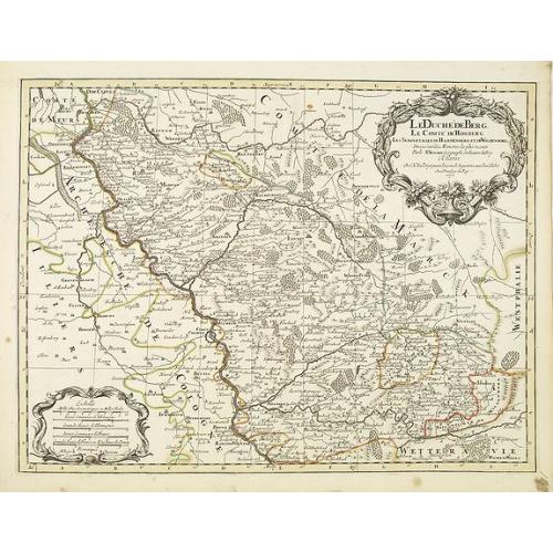 Old map image download for Le Duche de Berg, le Comte de Homberg. . .