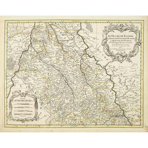 Old map image download for Le Duche de Iuliers, l'abbaye de St Cornelis de Munster. . .