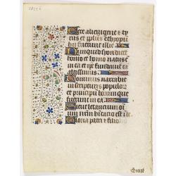 Leaf on vellum from a manuscript Book of Hours, use of Rome.