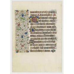 Leaf on vellum from a manuscript Book of Hours, use of Rome.