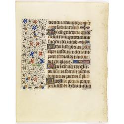 Leaf on vellum from a manuscript Book of Hours, use of Rome.