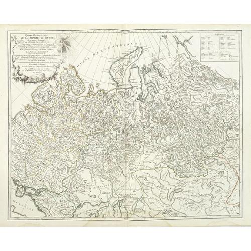 Old map image download for Partie Occidentale de l'Empire de Russie ou se trouve distinguée la Russie Européenne. . .