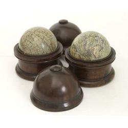 A pair of English 3-inch globes.