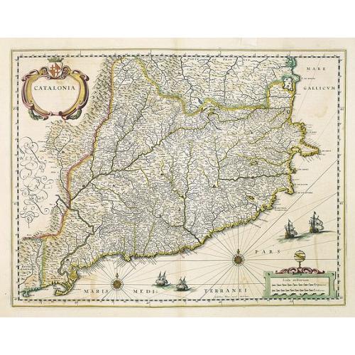 Old map image download for Catalonia.