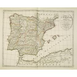 Carte de L'Espagne et du Portugal. . .