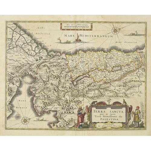 Old map image download for Terra Sancta quae in Sacris Terra Promissionis..