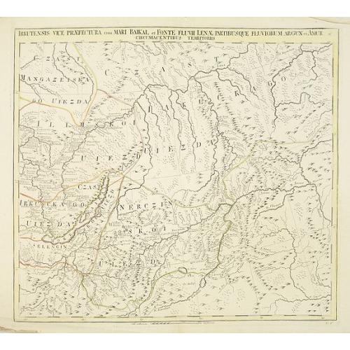 Old map image download for Irkutensis vice praefectura cum Mari Baikal, et fonte Fluvü Lenae, partibusque Fluviorum Argun et Amur. N. 17.