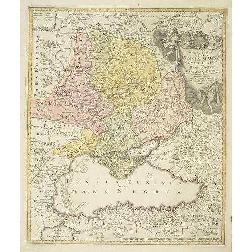 Old map image download for Tabula Geographica qua pars Russiae Magnae. . .