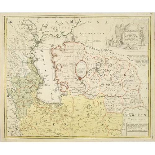 Old map image download for Nova Maris Caspii et Regions Usbeck..