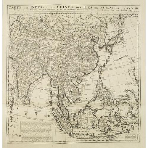 Old map image download for Carte des Indes, de la Chine & des Isles de Sumatra, Java &c..