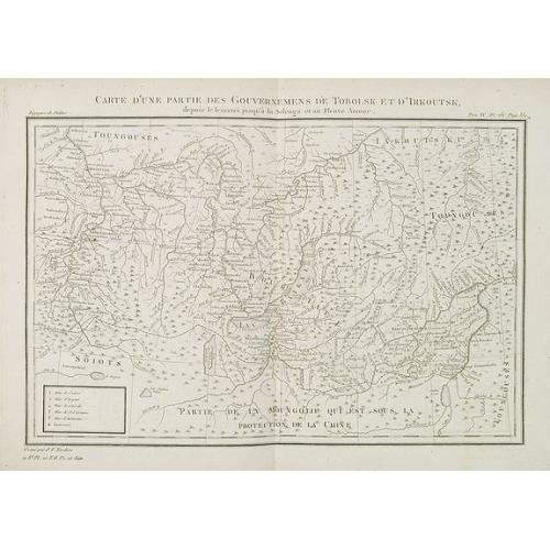 Old map image download for Carte d'une partie des gouvernemens de Tobolsk et d'Irkoutsk. . .