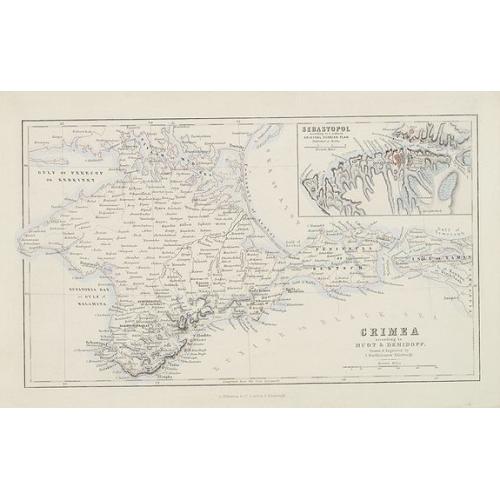 Old map image download for Crimea according to Huot & Demidoff.