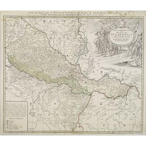 Old map image download for Tabula geographica exhibens regnum Sclavoniae. . .