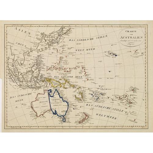 Old map image download for Charte von Australien berichtigt im November 1812.