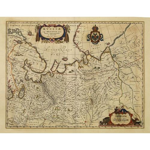 Old map image download for Russiae vulgo Moscovia dictae, Partes Septentrionalis. . .