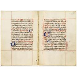 A double leaf from a breviary.