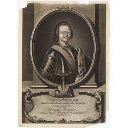 Petr Welikij imperator i camoderschez wserossinskij oschez oschetscheschewa (rossice). Petrus Magnus totius Russiae imperator et autocrator.