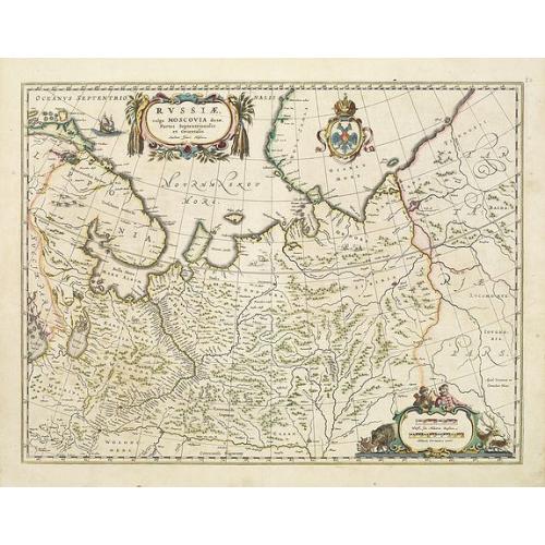 Old map image download for Russiae vulgo Moscovia dictae, Partes Septentrionalis. . .