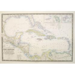 Carte générale des Iles Antilles, des iles et bancs de Bahama, des Etats-Unis . . .