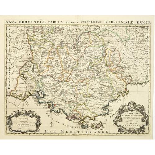 Old map image download for La Provence divisée en ses vigueries et terres adjacentes. . .