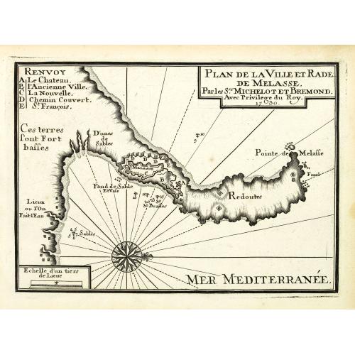 Old map image download for Plan de la Ville et Rade de Melasse.