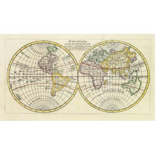 Old map image download for Mappamondo ouerbo descrizione del Globo Terrestre . . .